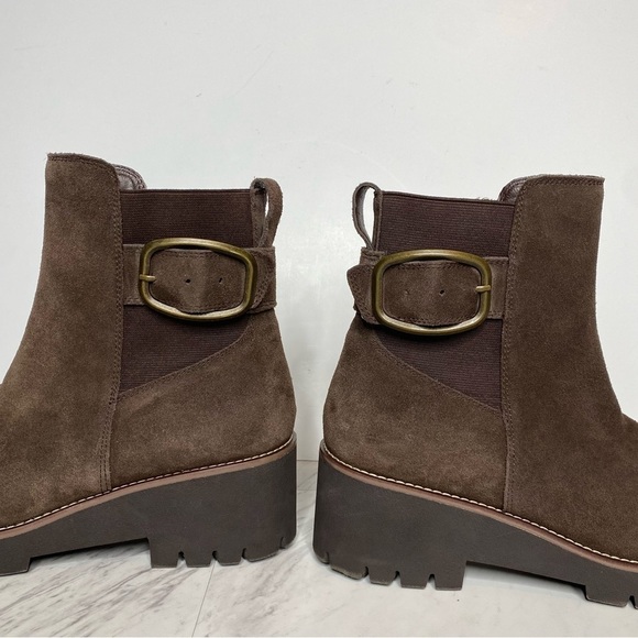 Blondo Dahlia Brown Suede Buckle Bootie 11M - Picture 8 of 14